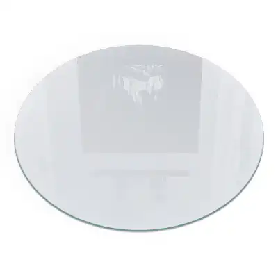 Okrągłe szkło pod kominek kolor biały