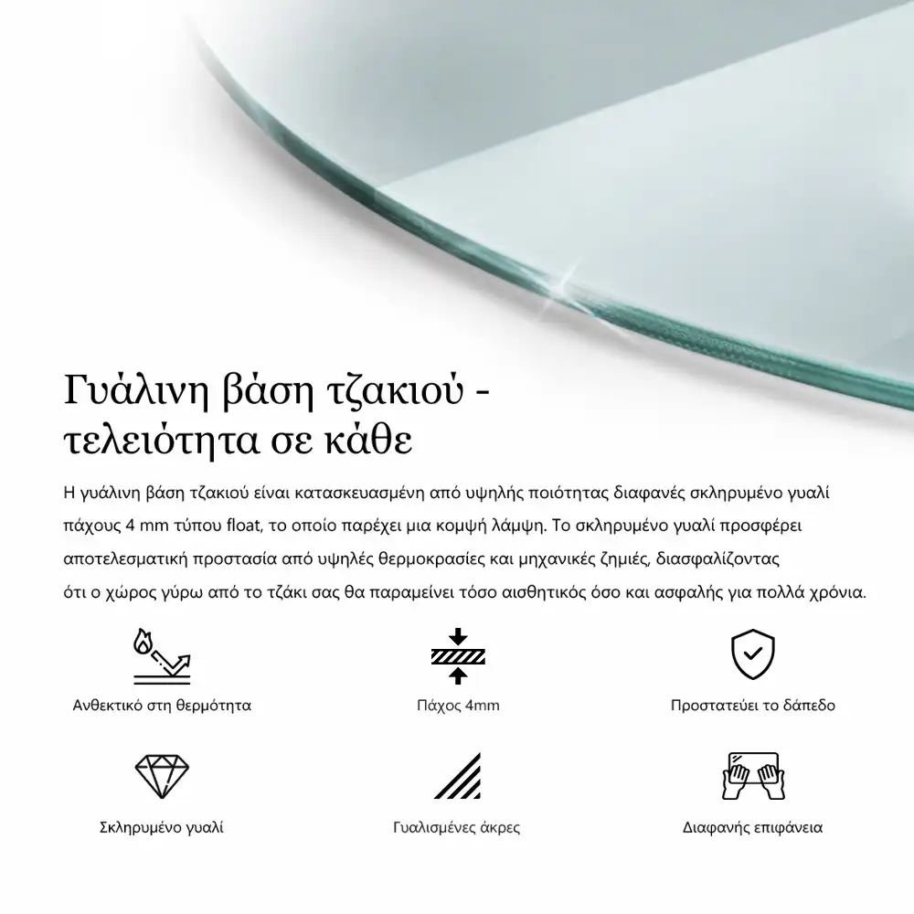 Szkło hartowane pod kominek okrągłe transparentne