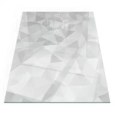 Szkło pod kominek prostokątne abstrakcyjny wzór geometryczny