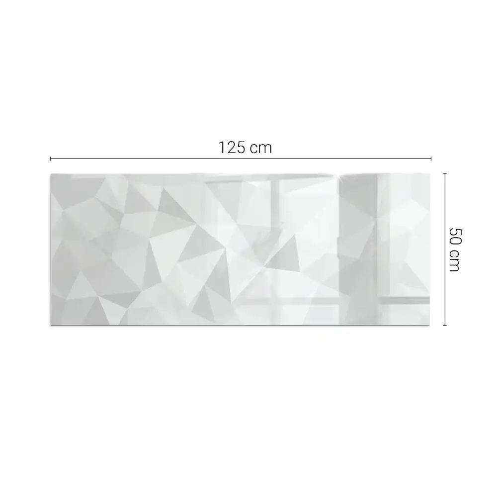 Szkło pod kominek prostokątne abstrakcyjny wzór geometryczny