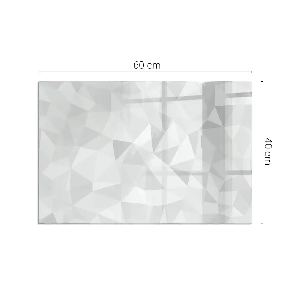 Szkło pod kominek prostokątne abstrakcyjny wzór geometryczny