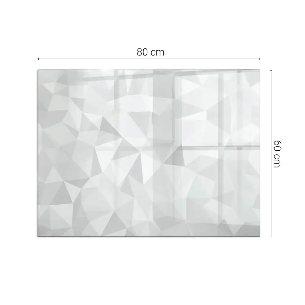 Szkło pod kominek prostokątne abstrakcyjny wzór geometryczny