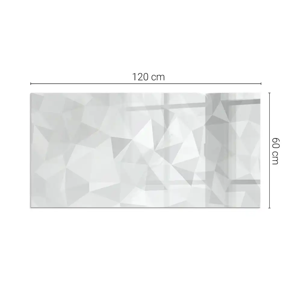 Szkło pod kominek prostokątne abstrakcyjny wzór geometryczny