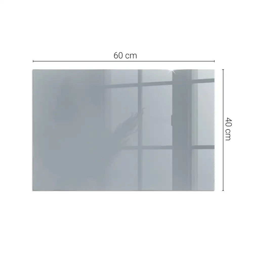 Szkło pod kominek prostokątne kolor szary