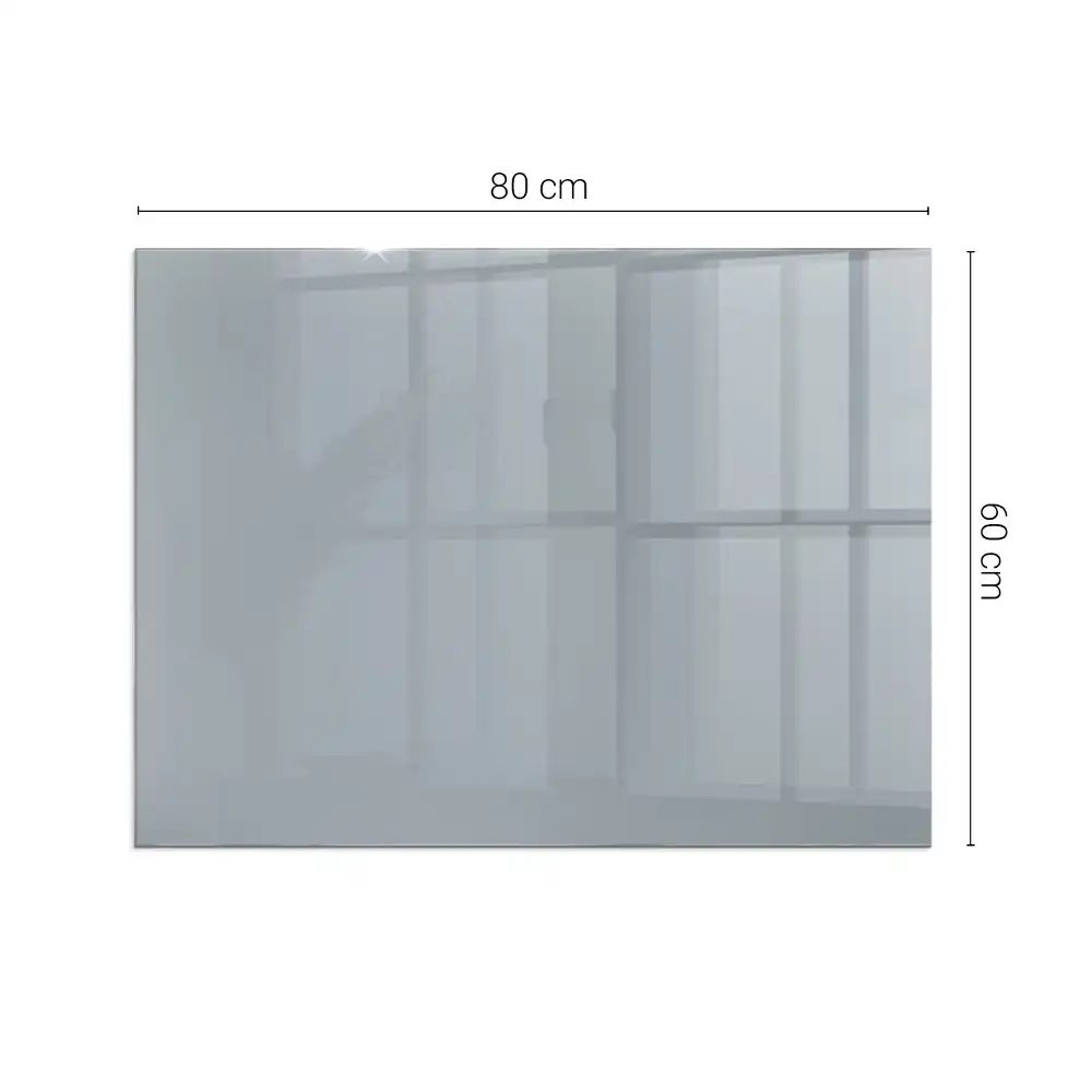 Szkło pod kominek prostokątne kolor szary