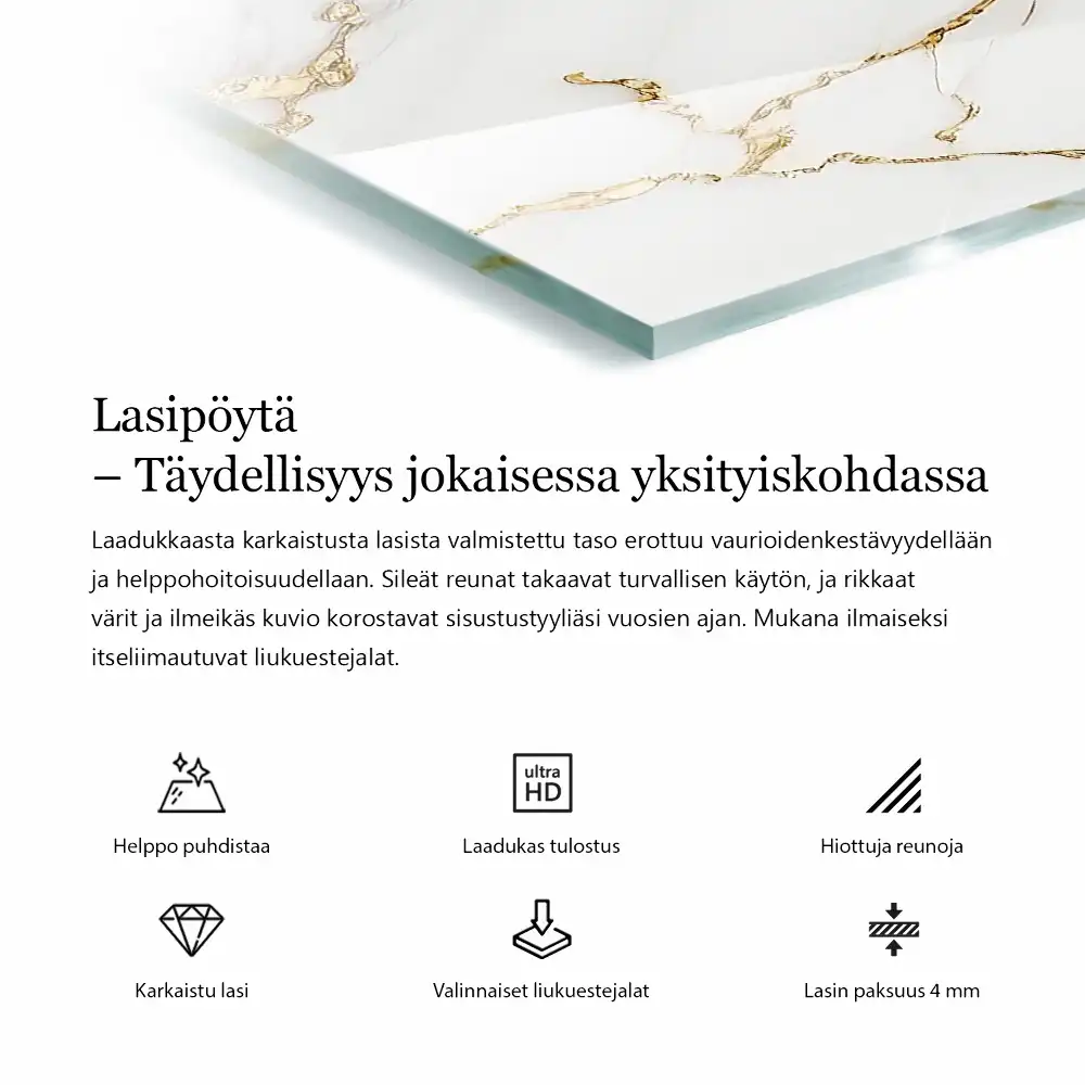 Blat na stół o kwadratowym kształcie w naturalnym wzorze drewna