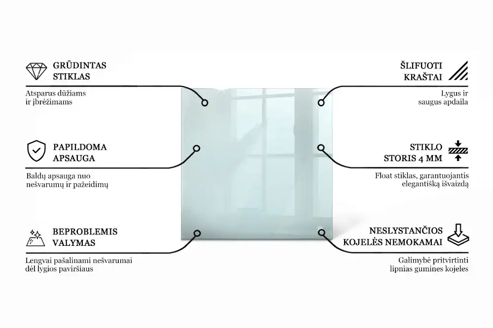 Blat na stół kwadratowy transparentny