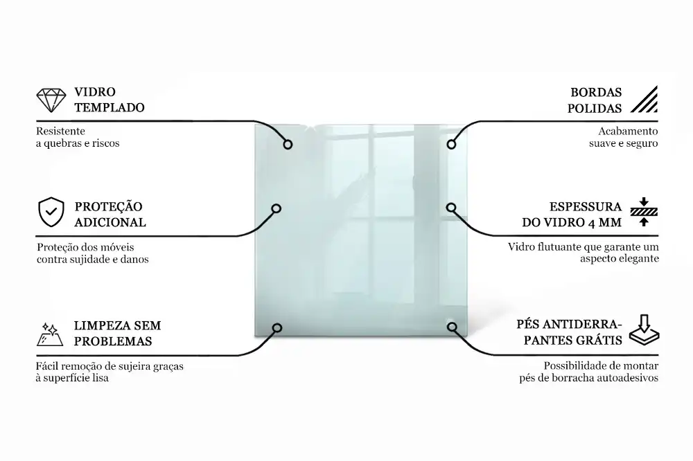 Blat na stół kwadratowy transparentny