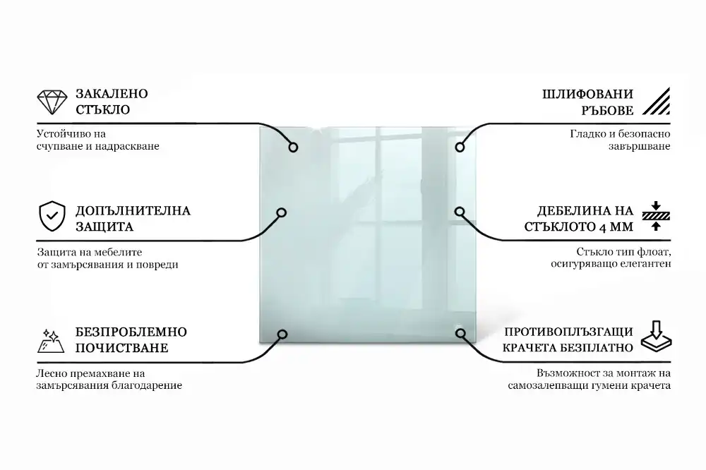 Blat na stół kwadratowy transparentny