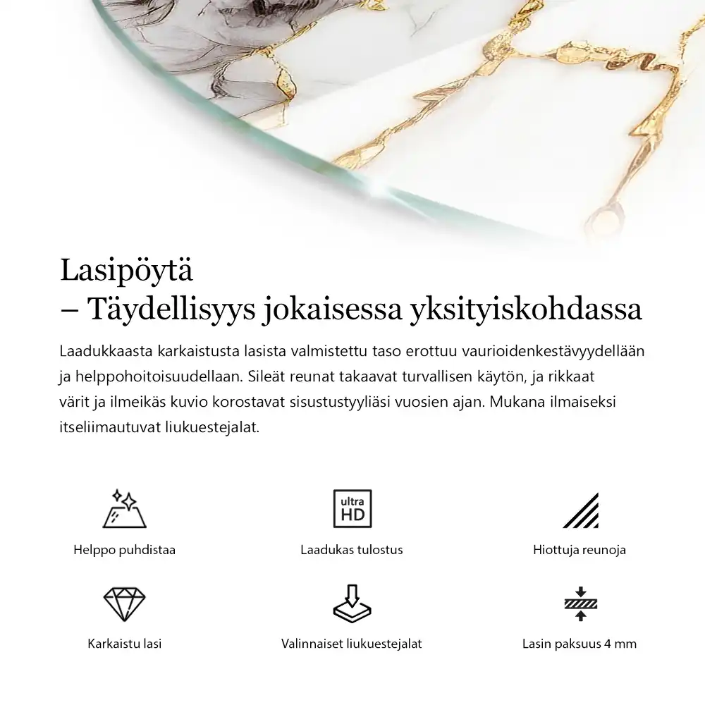 Okrągły blat z betonu z wyraźnymi pęknięciami