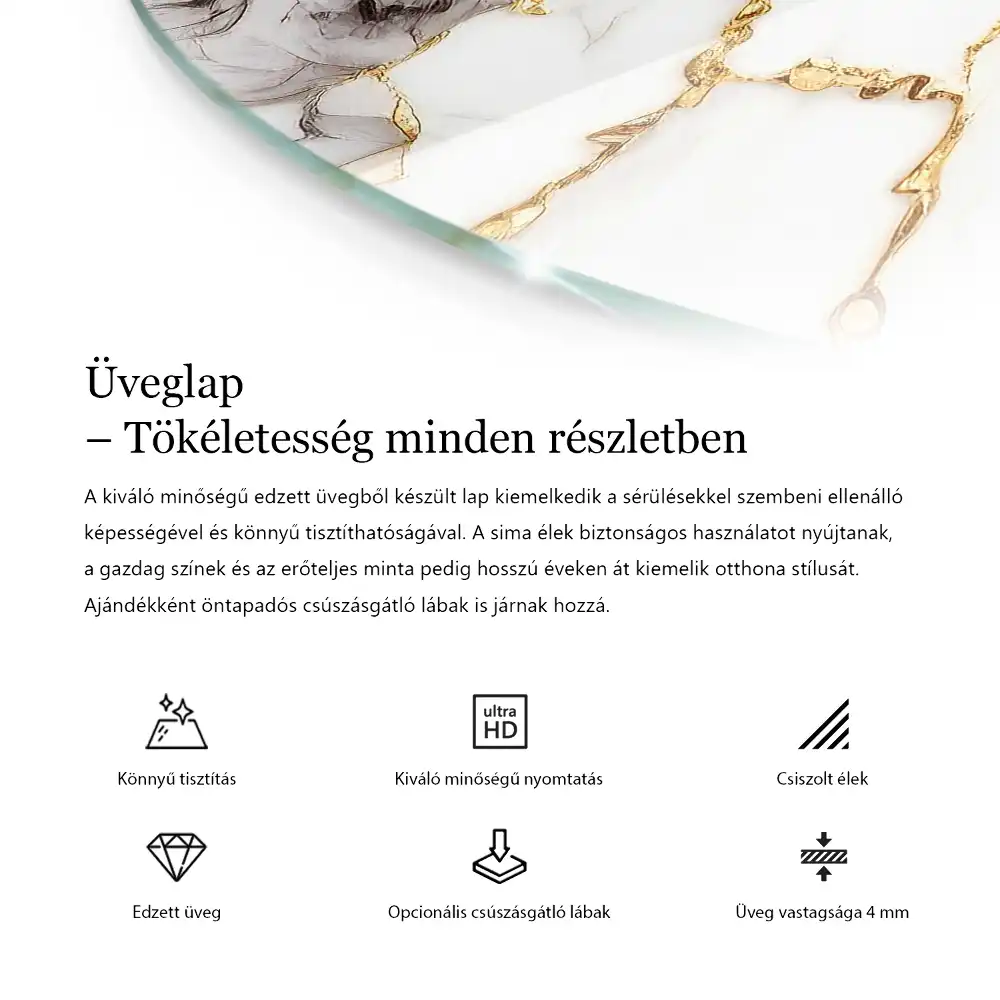 Okrągły blat z betonu z wyraźnymi pęknięciami