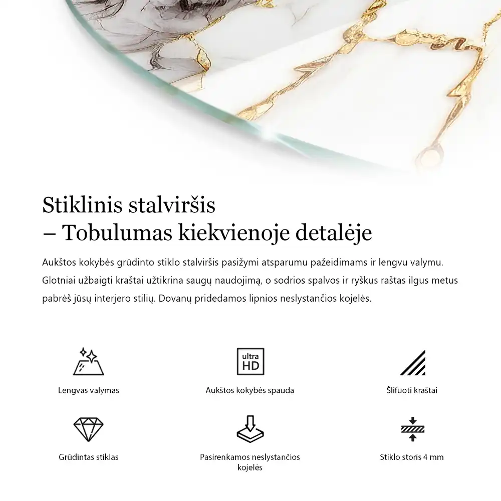 Okrągły blat z betonu z wyraźnymi pęknięciami