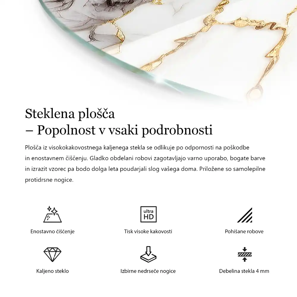 Okrągły blat z betonu z wyraźnymi pęknięciami