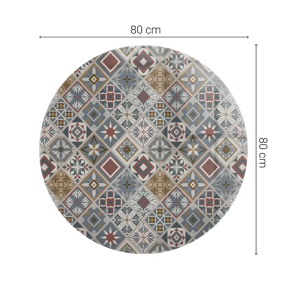 Blat do stołu okrągły ornamenty w stylu mozaiki