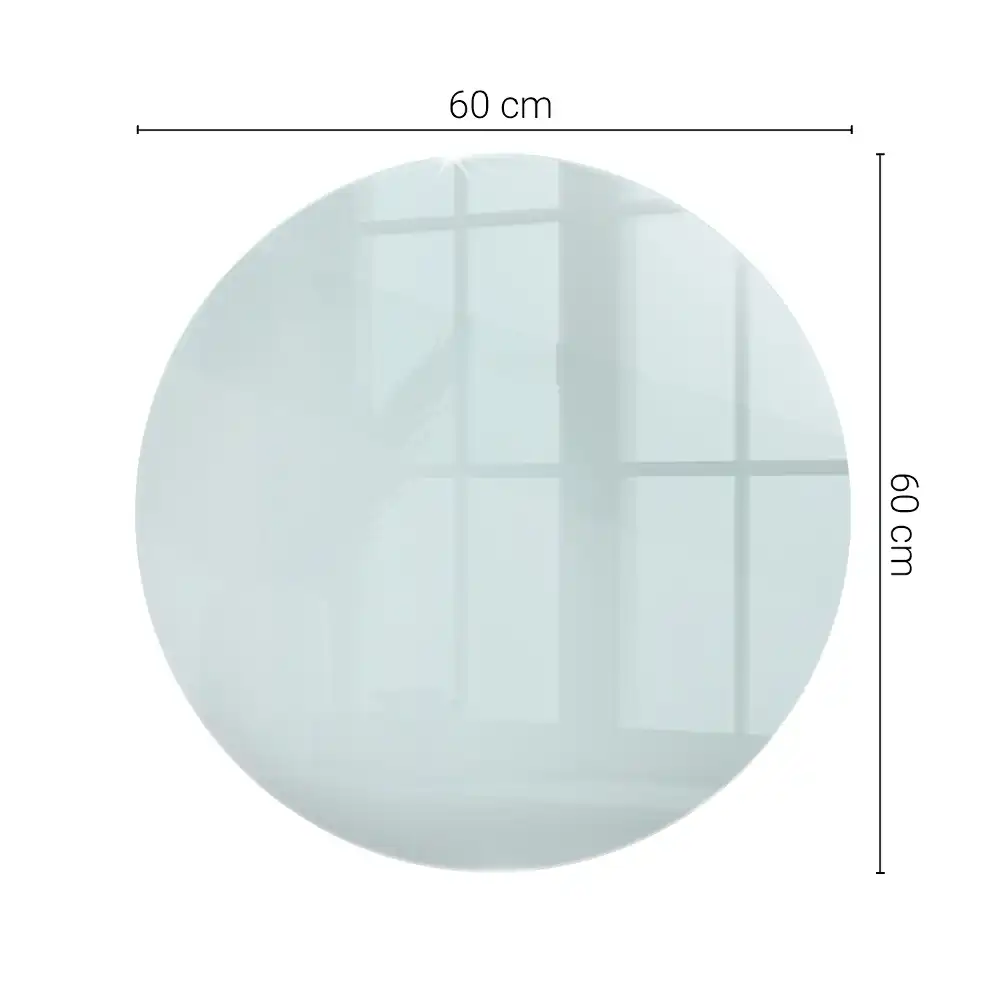 Okrągły szklany blat transparentny