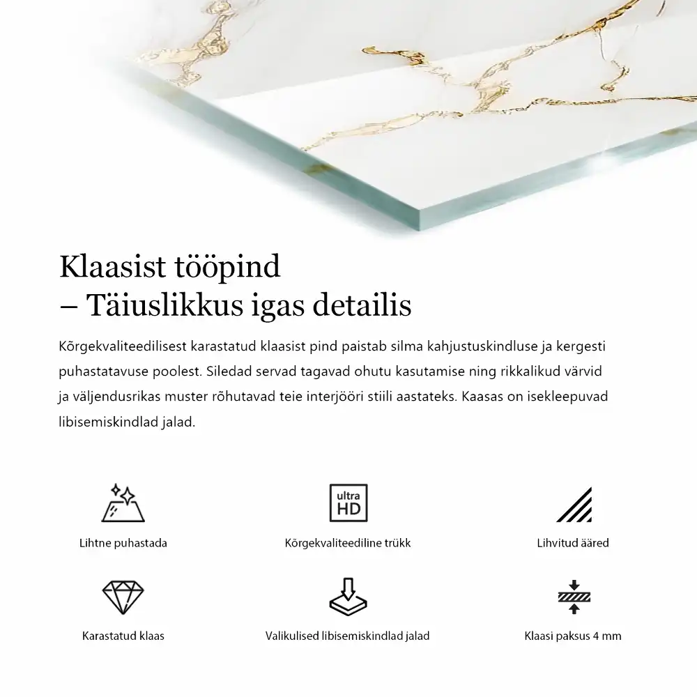 Prostokątny blat o wyglądzie naturalnego drewna