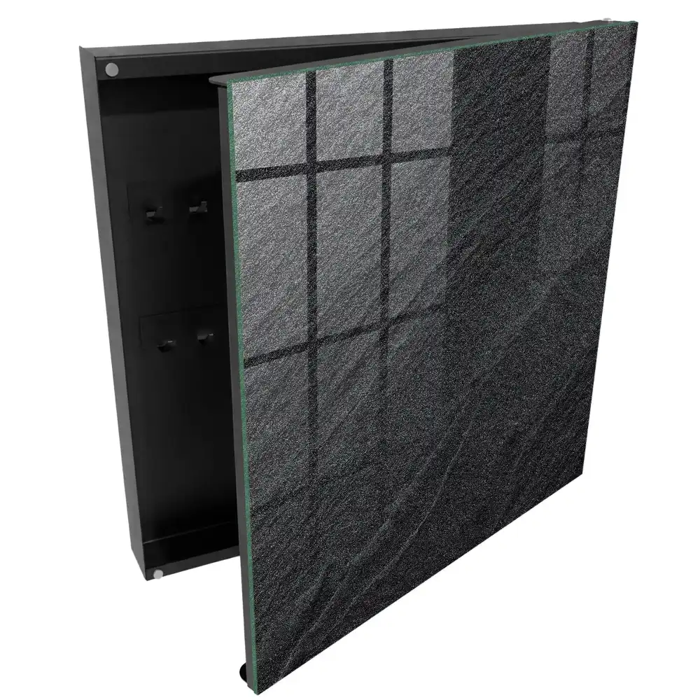 Szafeczka na klucze struktura skalna w odcieniach czerni i szarości