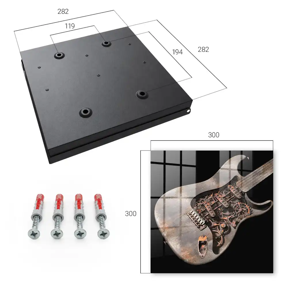 Szafeczka na klucze industrialna gitara z trybikami i zębatkami