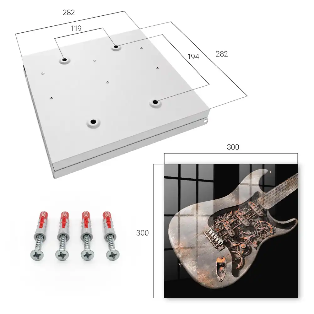 Szafeczka na klucze industrialna gitara z trybikami i zębatkami