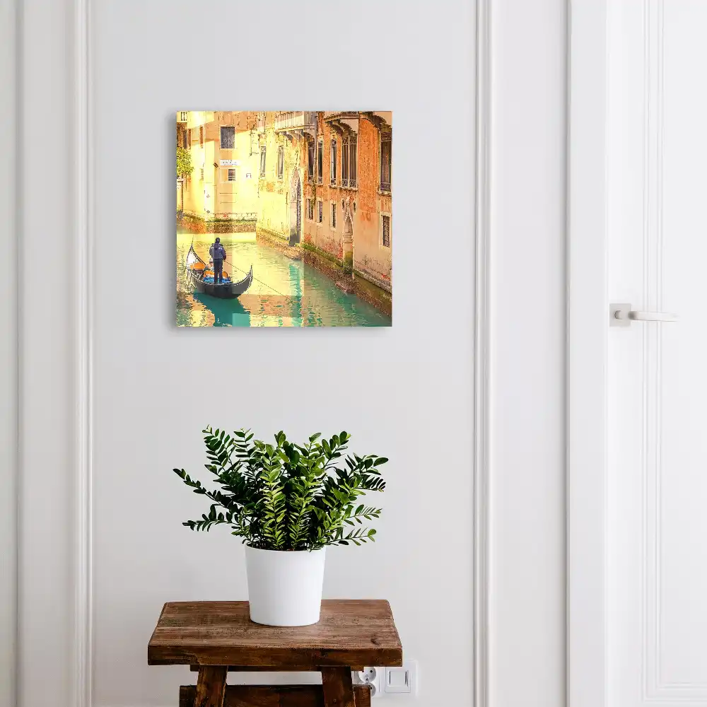 Szafeczka na klucze włoski kanał i gondolier na tle budynków