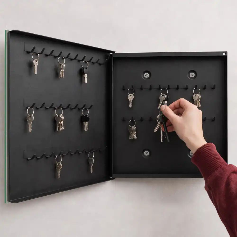Szafka na klucze zbliżenie czerwonego arbuza z pestkami
