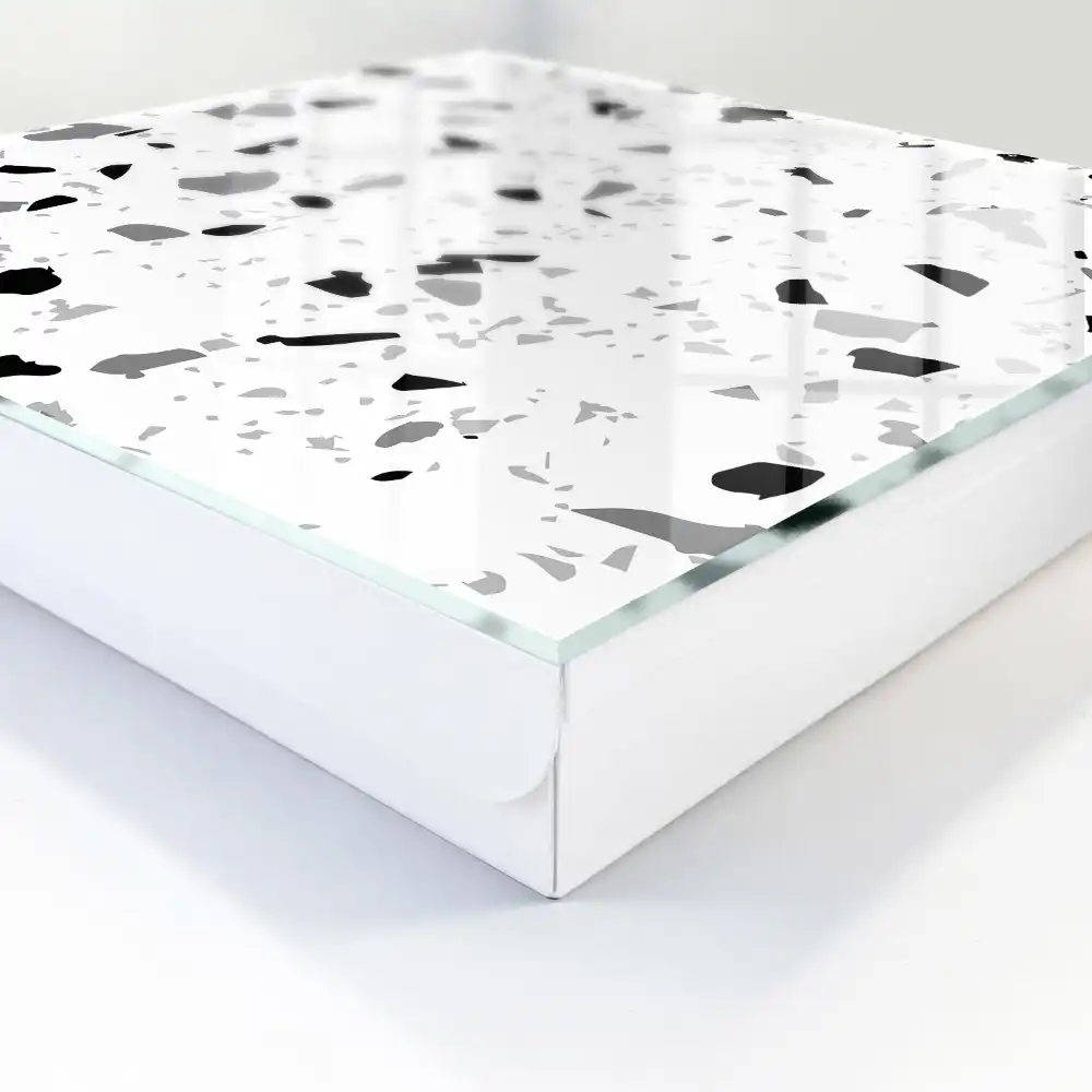 Szafka na klucze nowoczesne terrazzo w stylu monochromatycznym