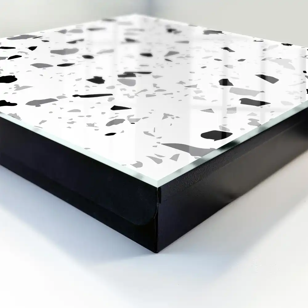 Szafka na klucze nowoczesne terrazzo w stylu monochromatycznym