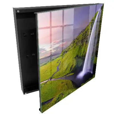 Szafka na klucze wodospad wśród zieleni i kolorowego nieba