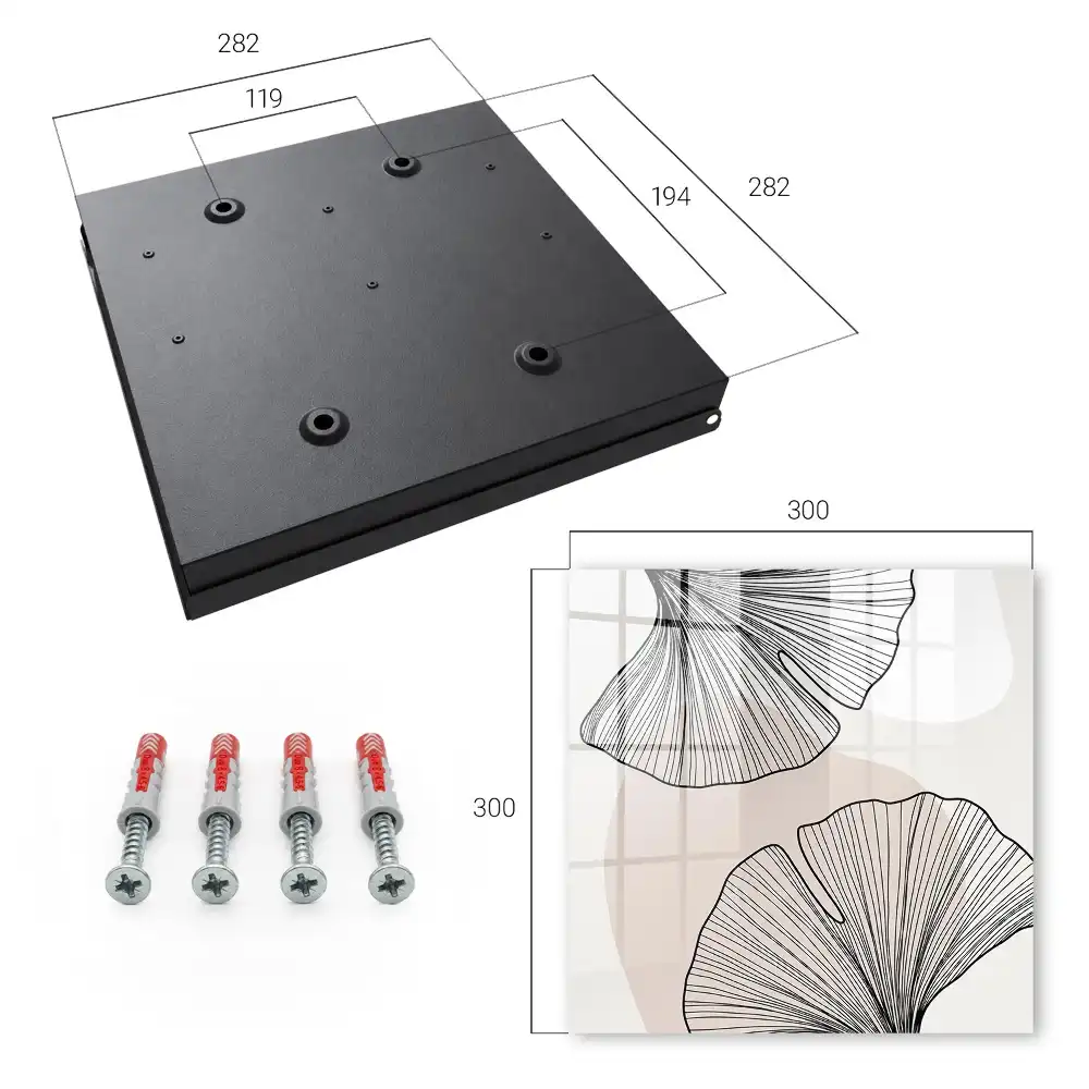 Szafeczka na klucze czarne kontury na kremowym tle