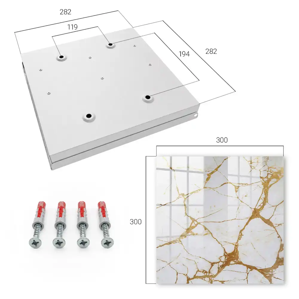 Szafeczka na klucze białe tło z brązowymi liniami