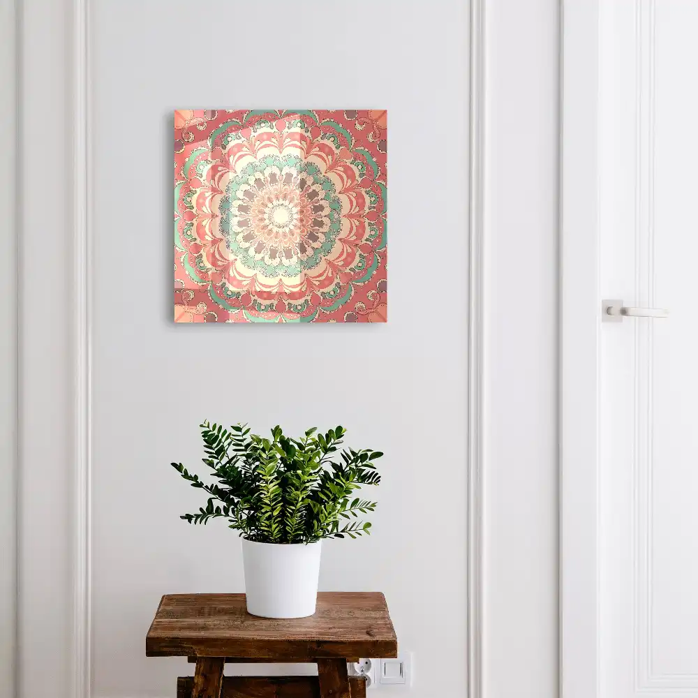 Skrzyneczka na klucze mandala z żywymi detalami i harmonijnymi wzorami