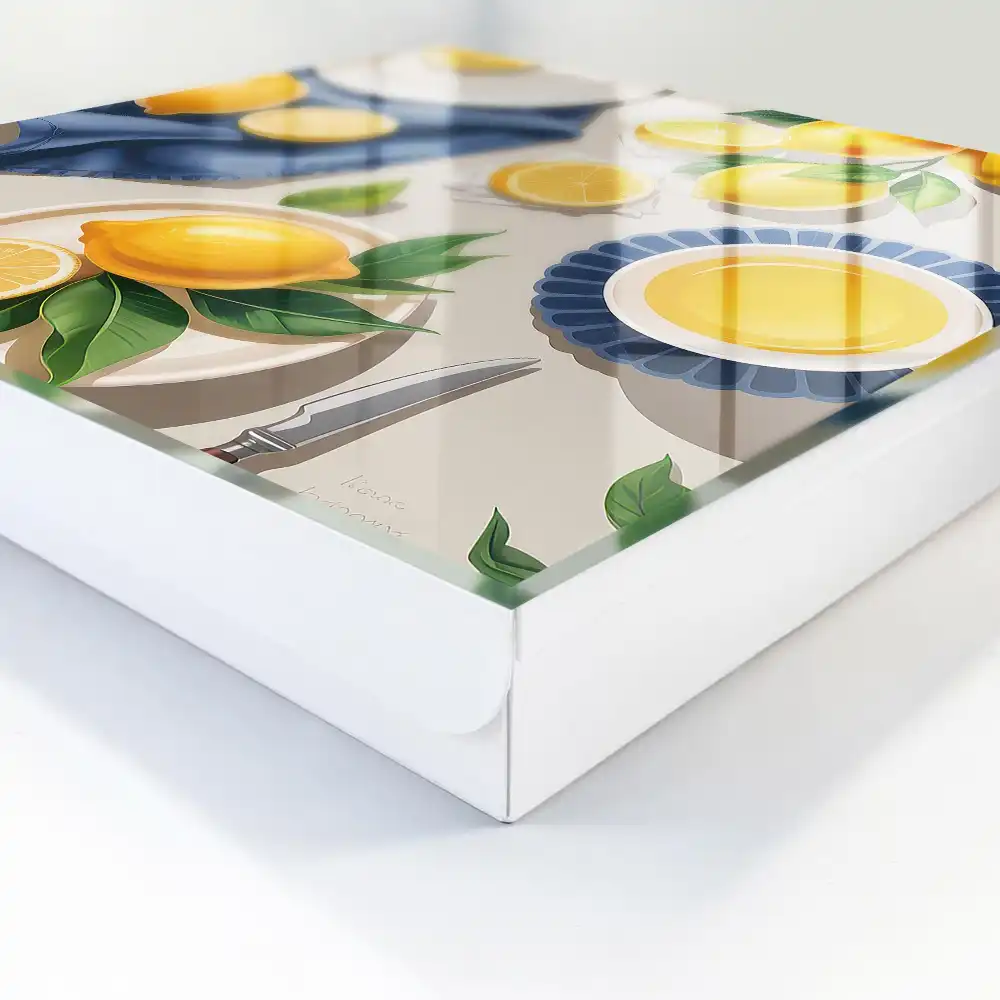 Szafeczka na klucze soczyste cytryny na eleganckiej porcelanie