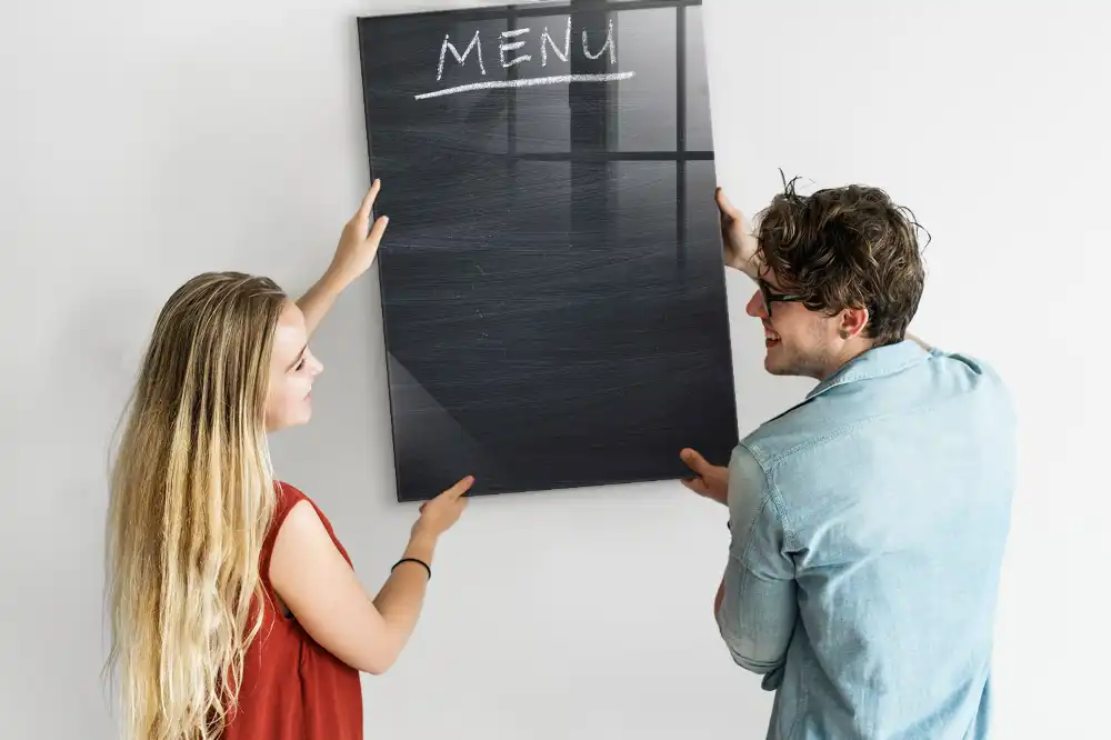 Tablica magnetyczna suchościeralna tablica restauracyjna