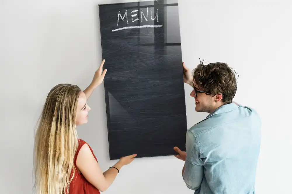 Tablica magnetyczna suchościeralna tablica restauracyjna