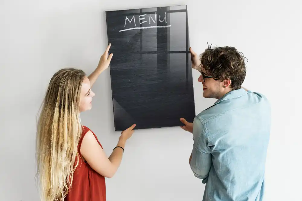Tablica magnetyczna suchościeralna tablica restauracyjna