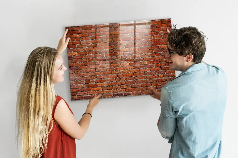 Tablica magnetyczna do rysowania zabytkowa ściana z cegieł