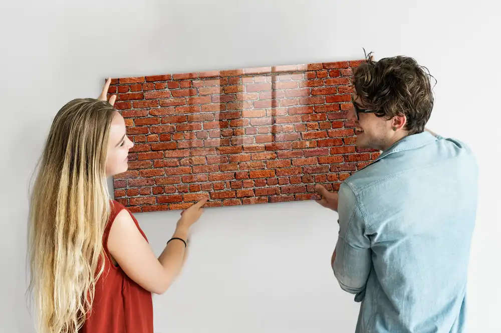Tablica magnetyczna do rysowania zabytkowa ściana z cegieł