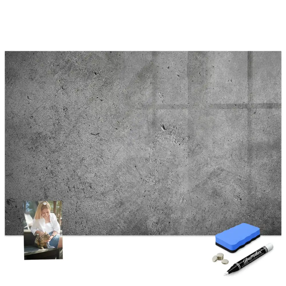 Magnetyczna tablica do rysowania industrialny beton