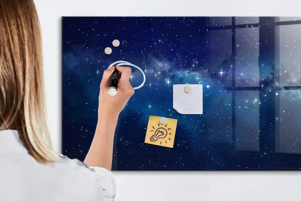 Magnetyczna tablica do rysowania gwieździste nocne niebo