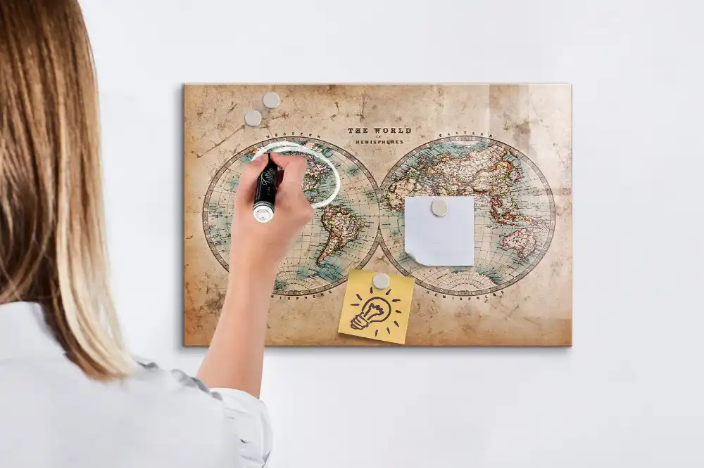 Magnetyczna tablica do rysowania ziemia globus mapa