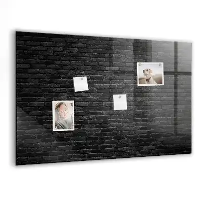 Tablica magnetyczna z pisakiem ciemny mur z cegły