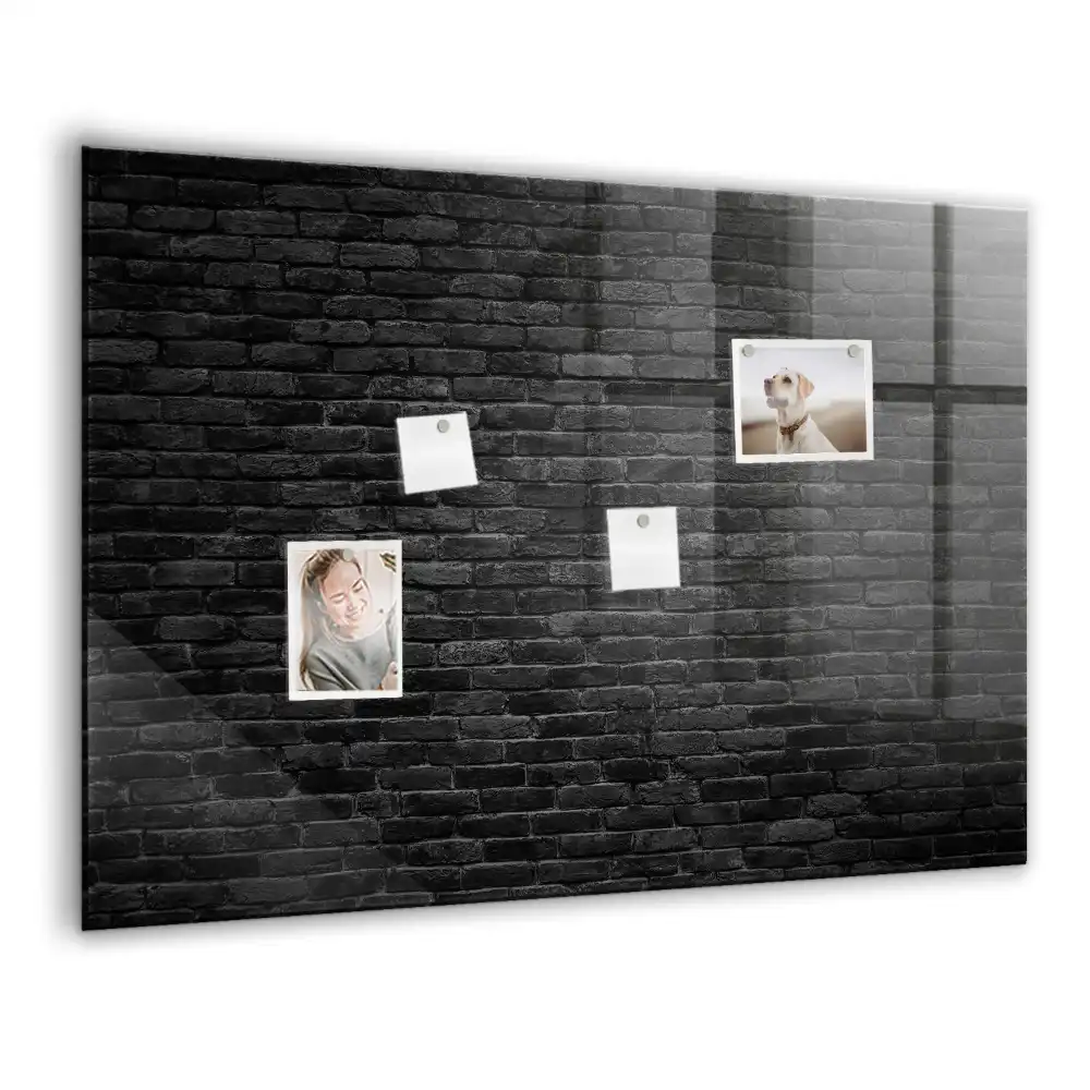 Tablica magnetyczna z pisakiem ciemny mur z cegły