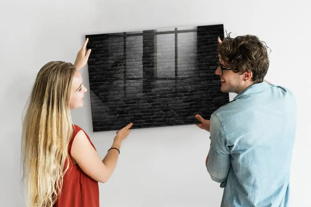 Tablica magnetyczna z pisakiem ciemny mur z cegły