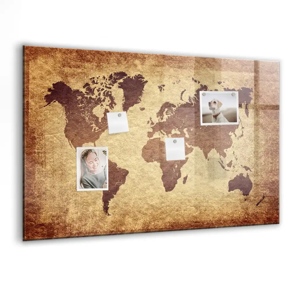 Magnetyczna tablica do rysowania klasyczna mapa świata