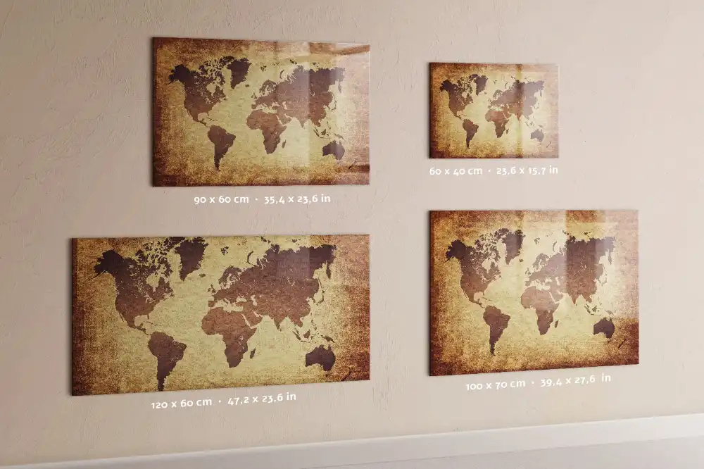 Magnetyczna tablica do rysowania klasyczna mapa świata