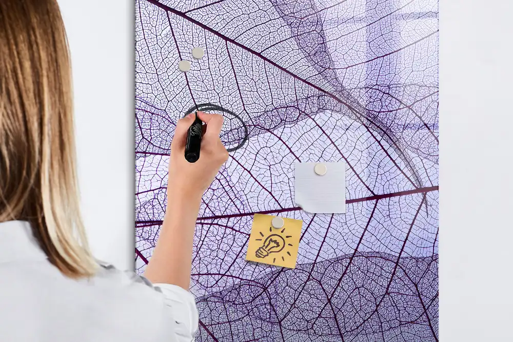 Tablica suchościeralna magnetyczna struktura liścia