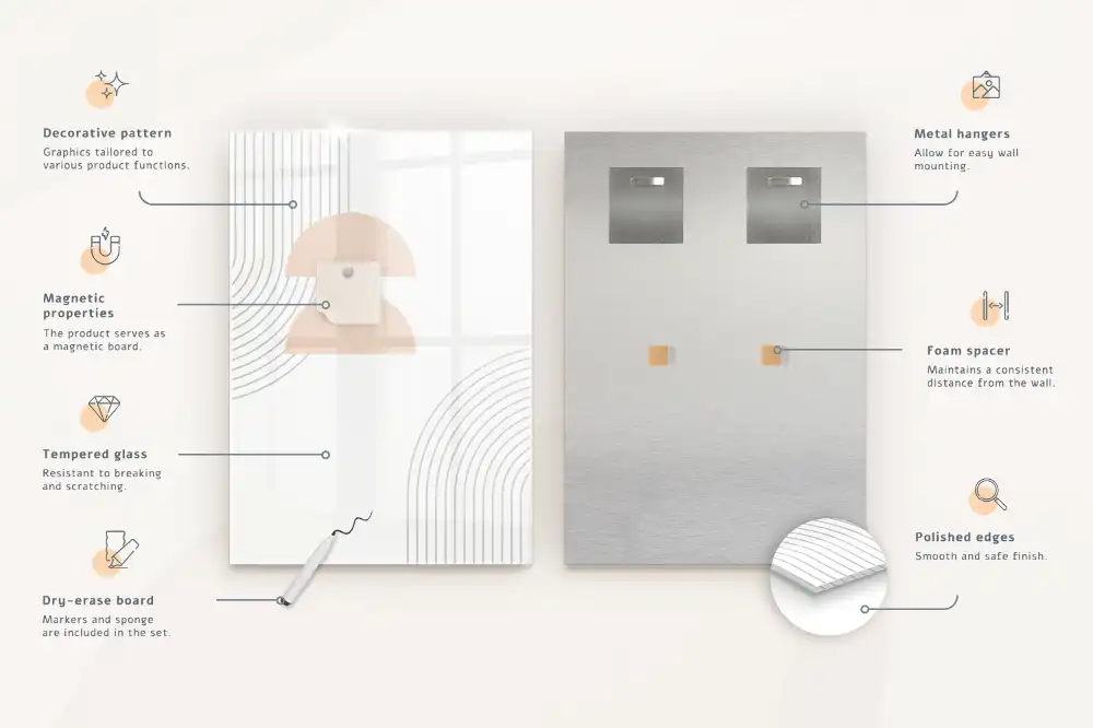 Tablica magnetyczna z pisakiem przenikanie barw