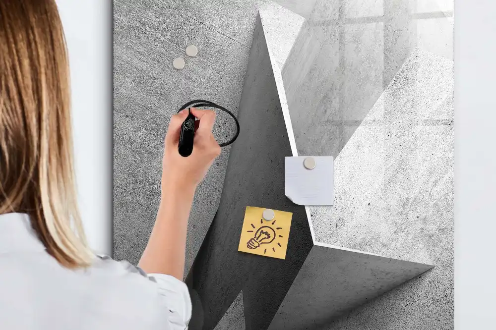 Tablica magnetyczna z pisakiem nowoczesna geometria