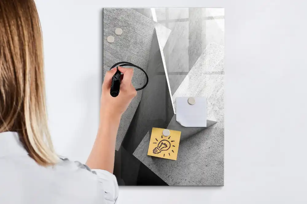Tablica magnetyczna z pisakiem nowoczesna geometria