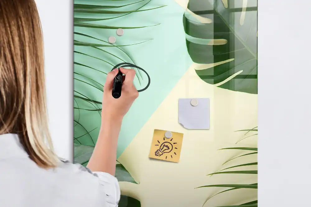 Tablica suchościeralna magnetyczna tropikalna monstera